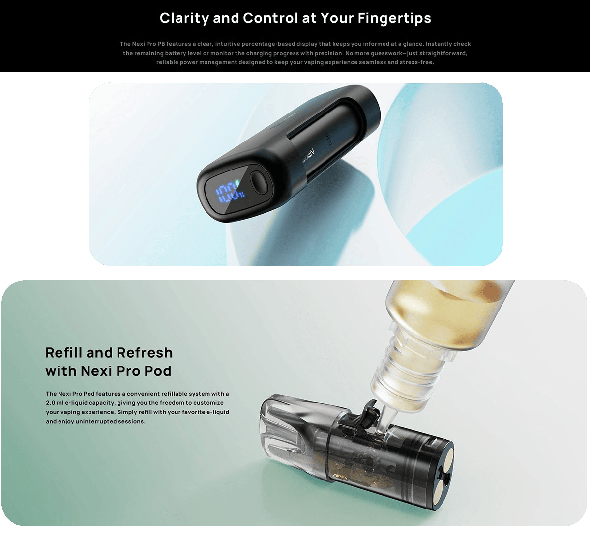 Aspire Nexi Pro 2ml 2000mAh Pod Kit Banner6