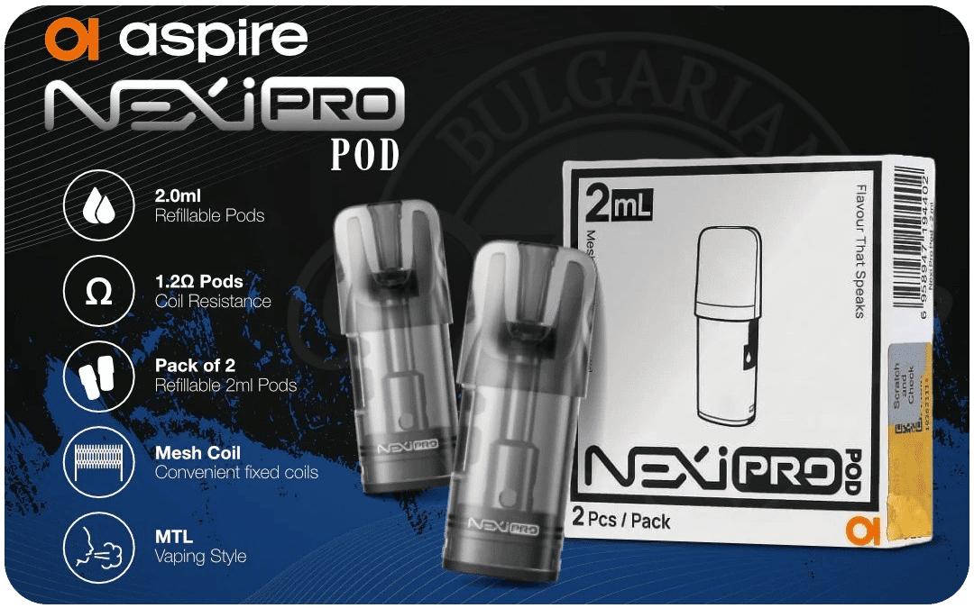 Aspire Nexi Pro Mesh Pod Cartridge 2ml 1.2Ω Banner1