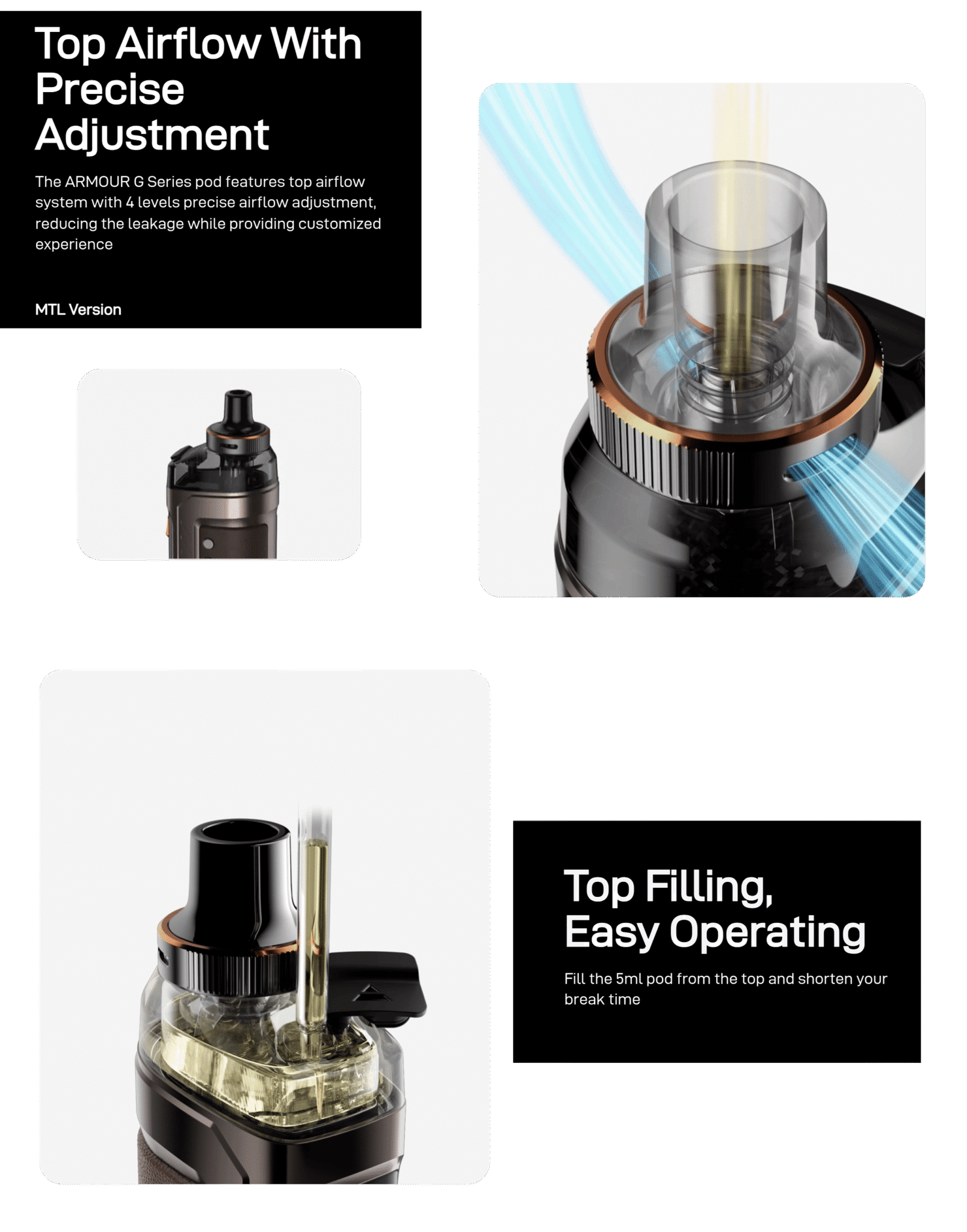 Vaporesso Armour G MTL 3000mAh 5ml Pod Mod Kit Banner5