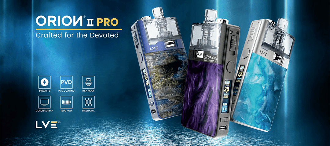 LVE Orion II PRO+RBA 4.5ml 1900mAh Banner1