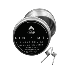 Cloud 9 Mini Alien NI80 AIO Handmade MTL Coils Ø2.5 0.3Ω 2pcs